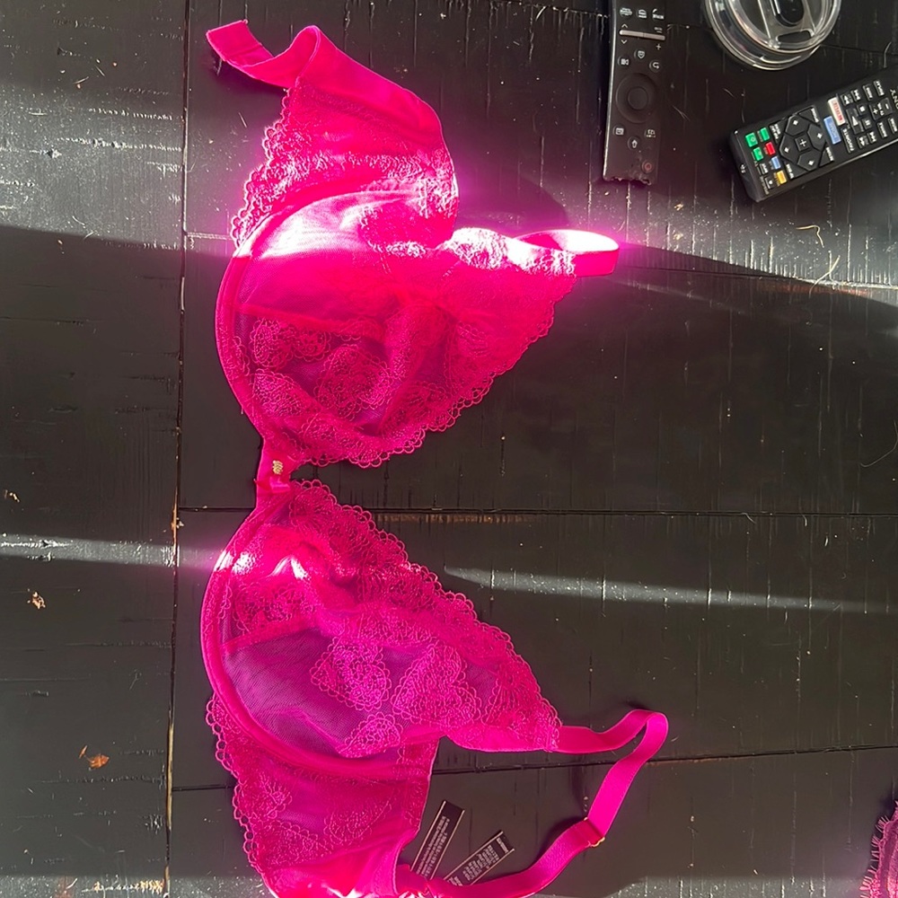 Hot pink unlined very sexy bra